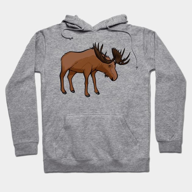 Moose Hoodie by Sticker Steve